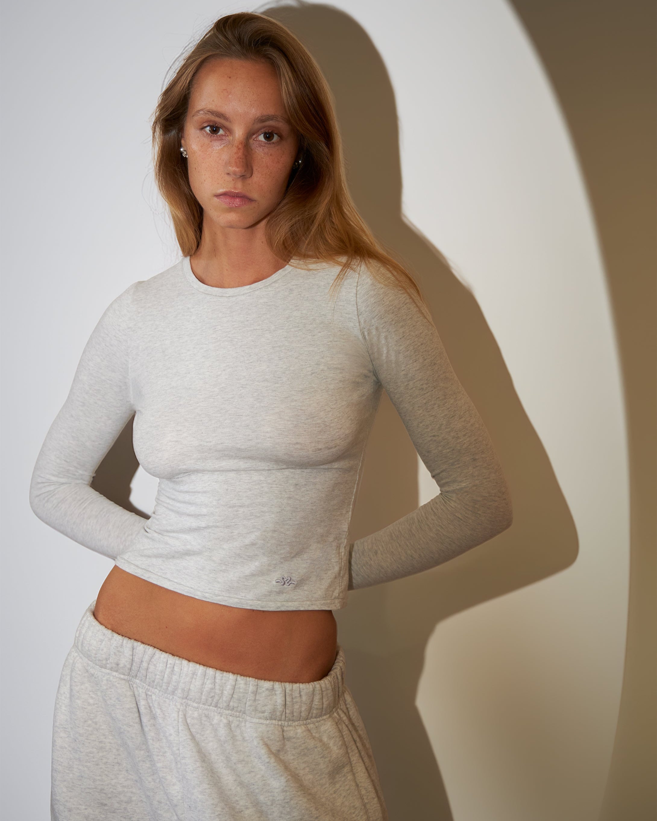 SADE® Ultra-soft Everyday Tee Long Sleeve Heather Grey