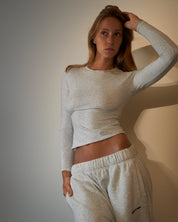 SADE® Ultra-soft Everyday Tee Long Sleeve Heather Grey