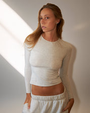 SADE® Ultra-soft Everyday Tee Long Sleeve Heather Grey
