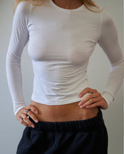 SADE® Ultra-soft Everyday Tee Long Sleeve Ivory White