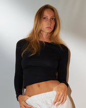 SADE® Ultra-soft Everyday Tee Long Sleeve Obsidian Beauty