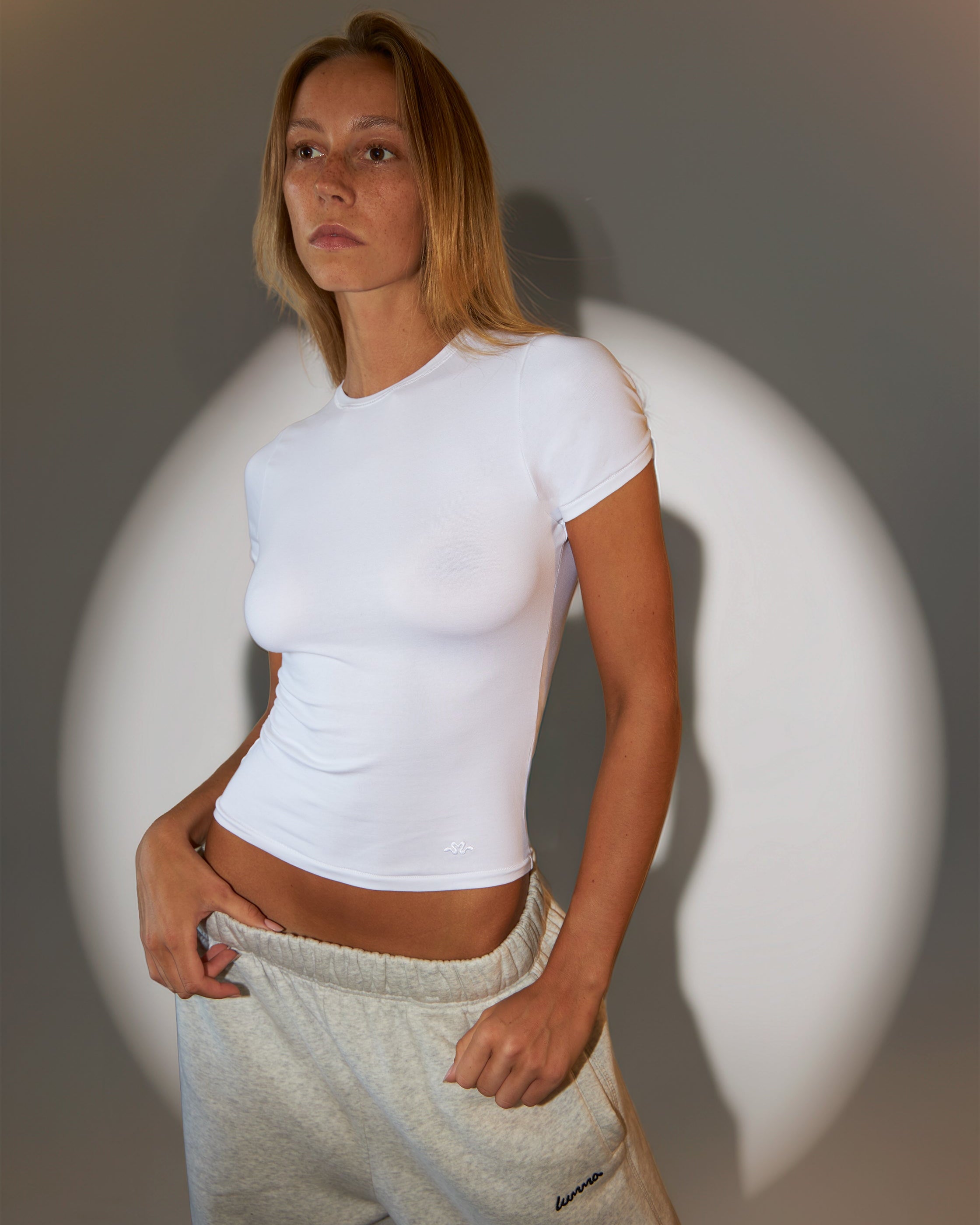 SADE® Ultra-Soft Everyday Tee Ivory White