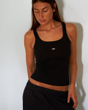 BLUSH® Long Velvet-Skin Rib Tank Obsidian Beauty